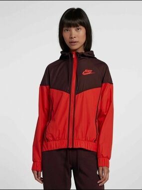 NIKE Windrunner Jacket Red & Burgundy